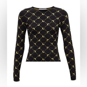 Marine Serre crescent moon jacquard sweater. Size S